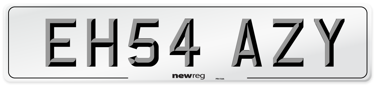 EH54 AZY Number Plate from New Reg